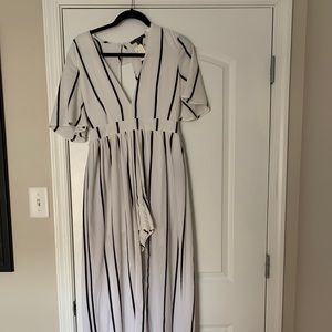 NWT romper with skirt overlay